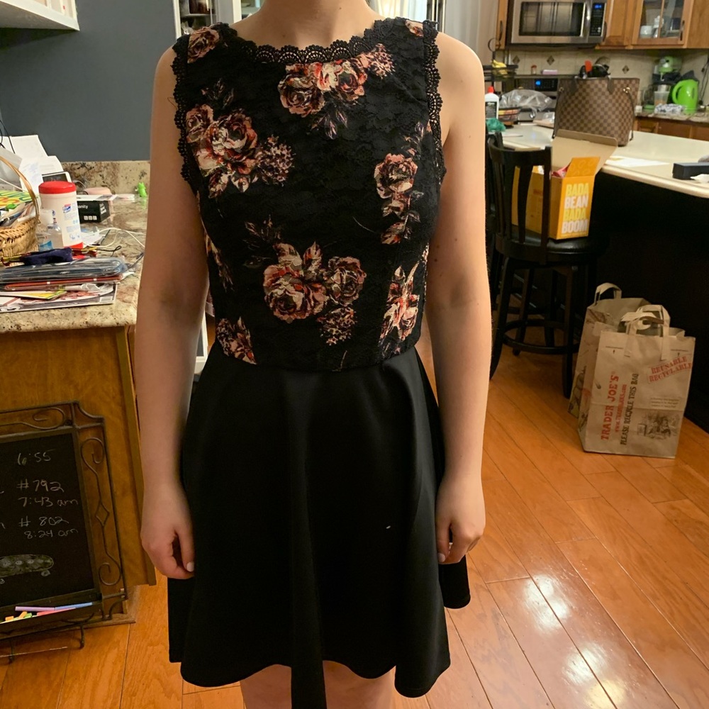 Black Flower Dress